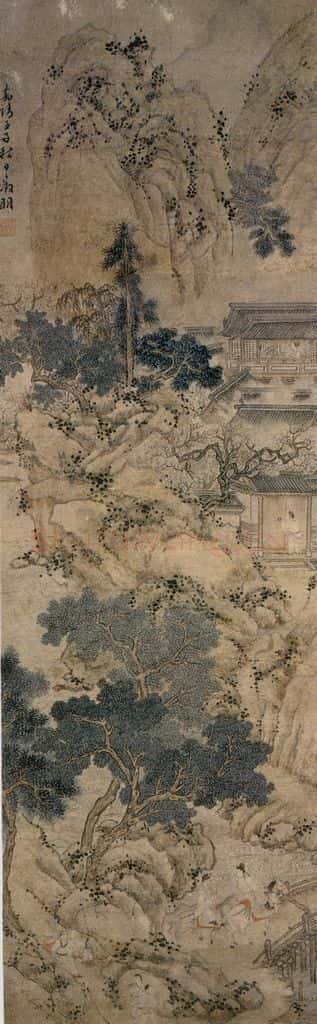 1552年 文征明《设色山水》书画作品