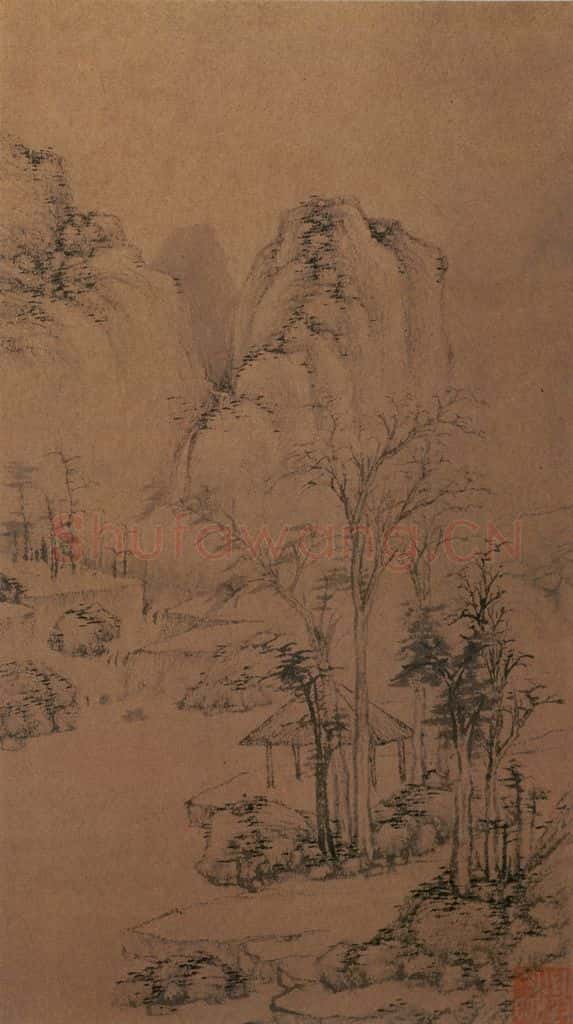 不明 文征明《山水图》书画作品