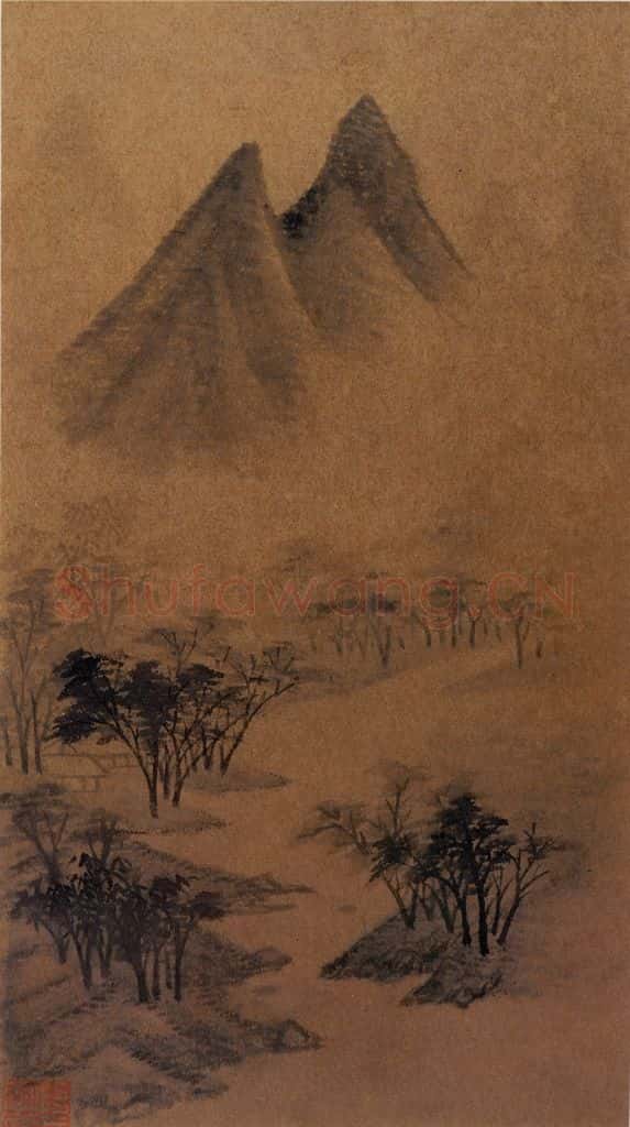 不明 文征明《山水图》书画作品