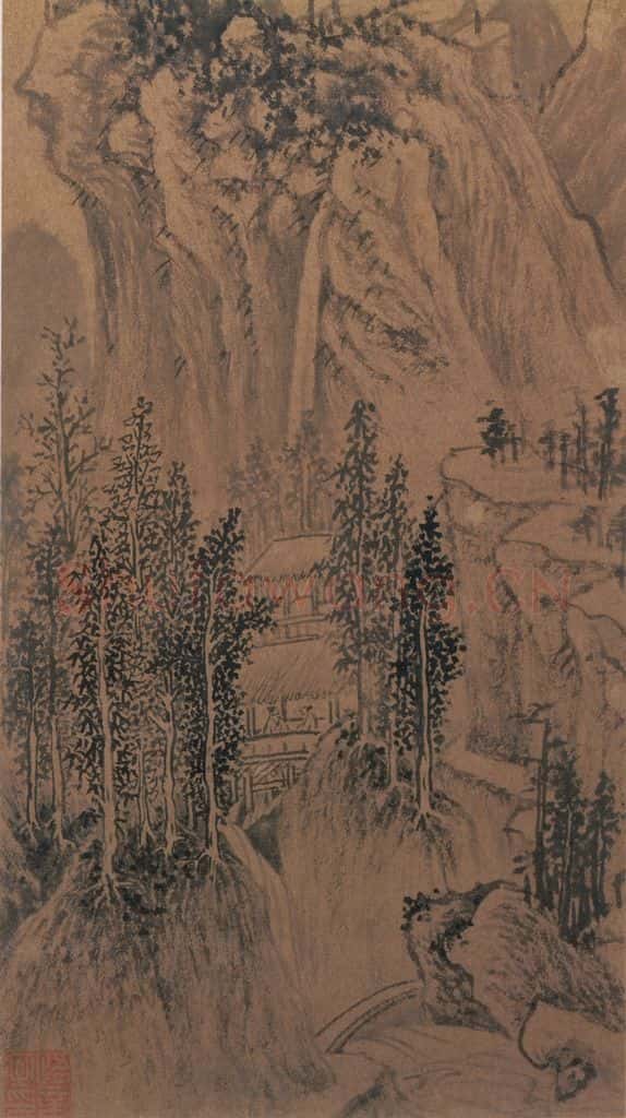 不明 文征明《山水图》书画作品