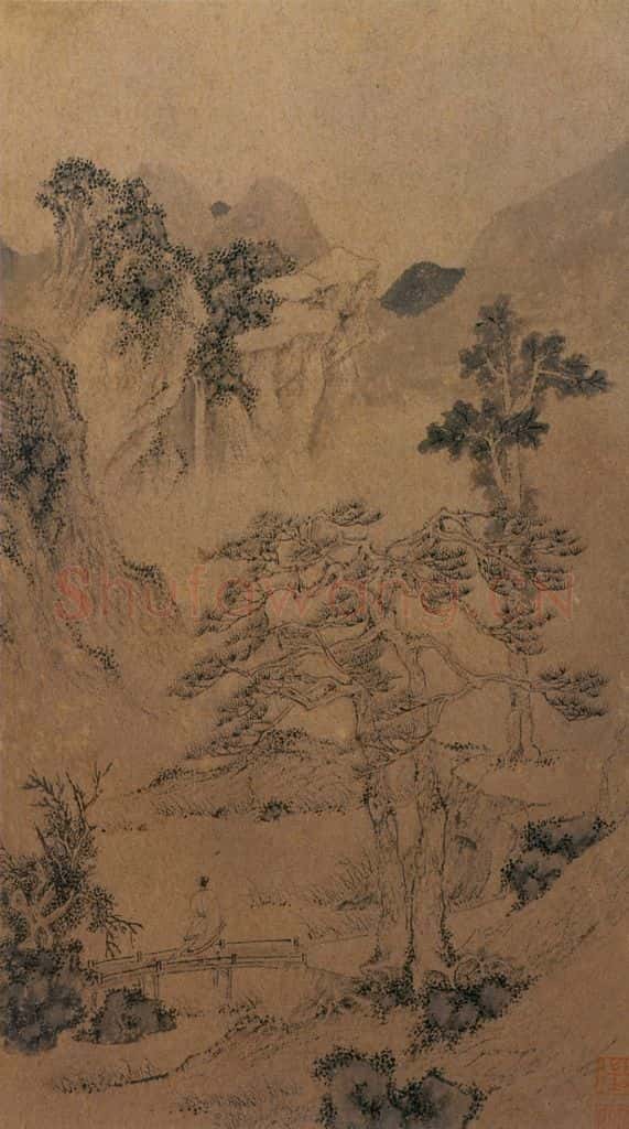 不明 文征明《山水图》书画作品