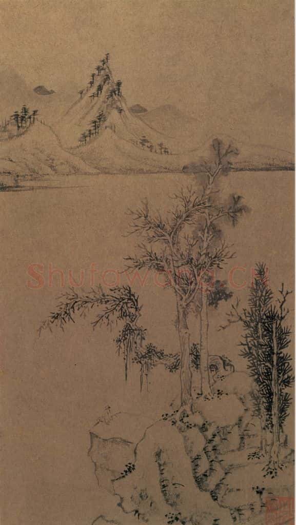 不明 文征明《山水图》书画作品