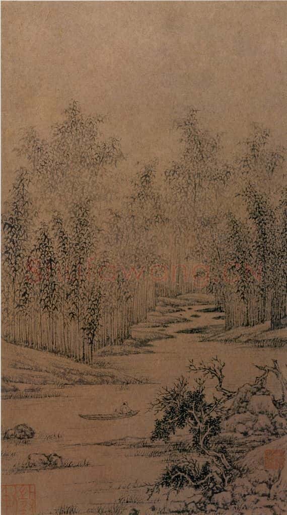 不明 文征明《山水图》书画作品
