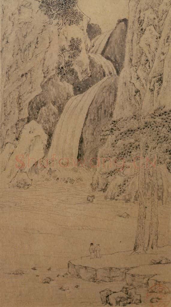 不明 文征明《山水图》书画作品