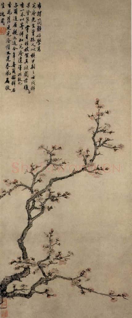 1502年 沈周《红杏图》书画作品