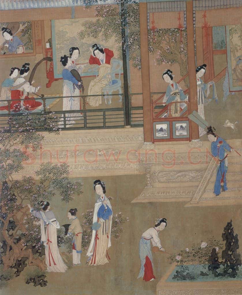 不明 仇英《人物故事图》书画作品