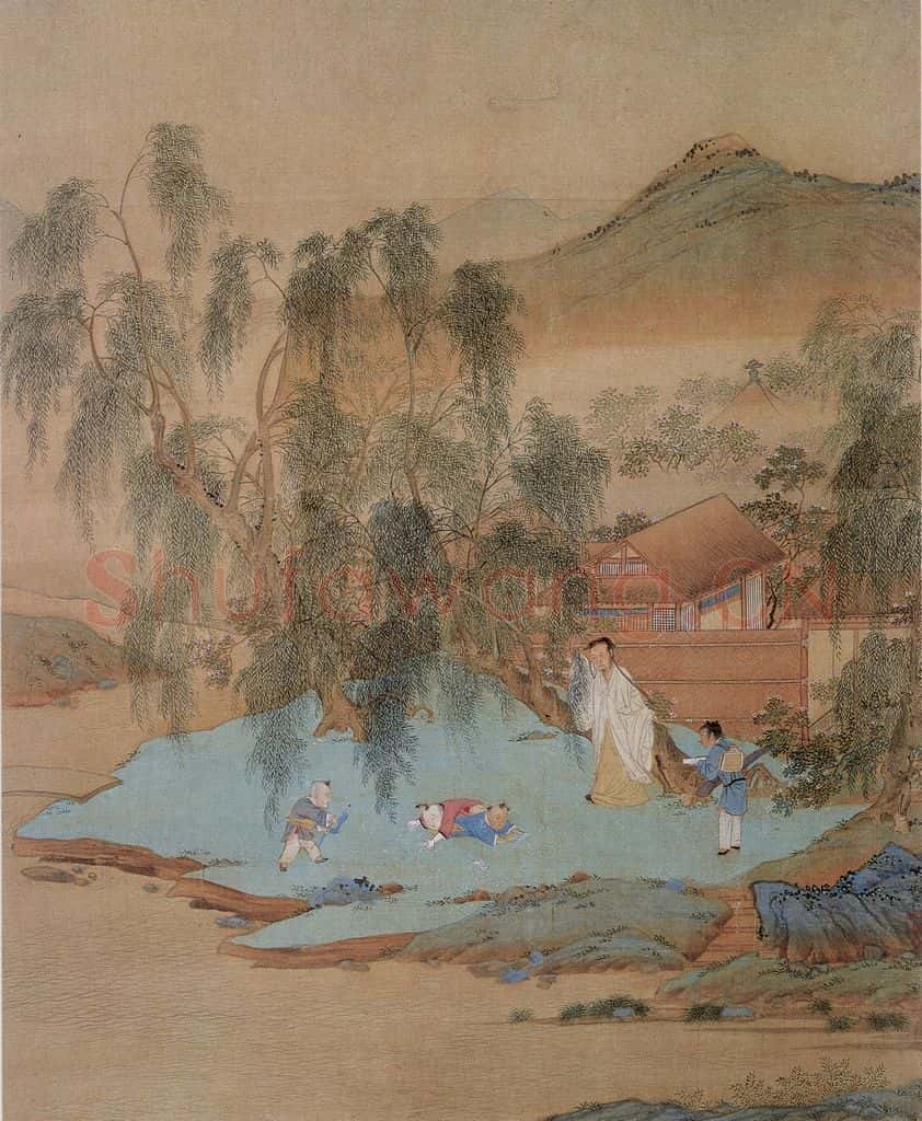 不明 仇英《人物故事图》书画作品