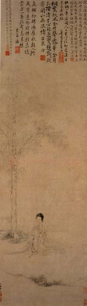 不明 仇英《捣衣图》书画作品