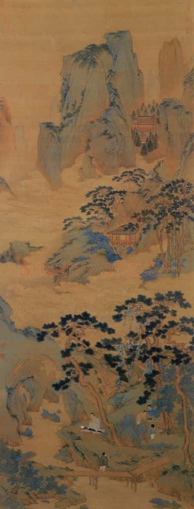 不明 仇英《临溪水阁图》书画作品