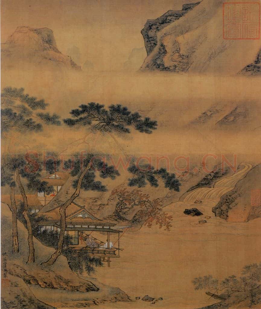 不明 仇英《玉洞仙源图》书画作品