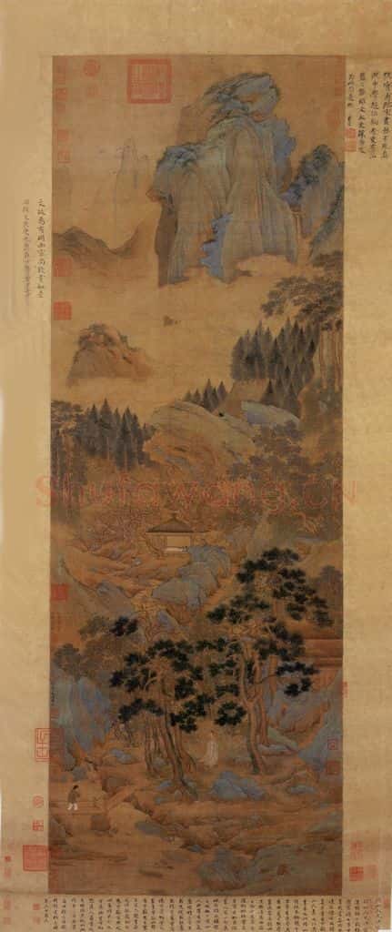 不明 仇英《桃村草堂图》书画作品