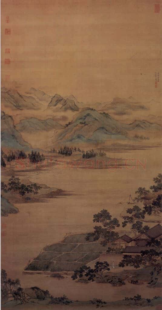 不明 仇英《莲溪渔隐图》书画作品