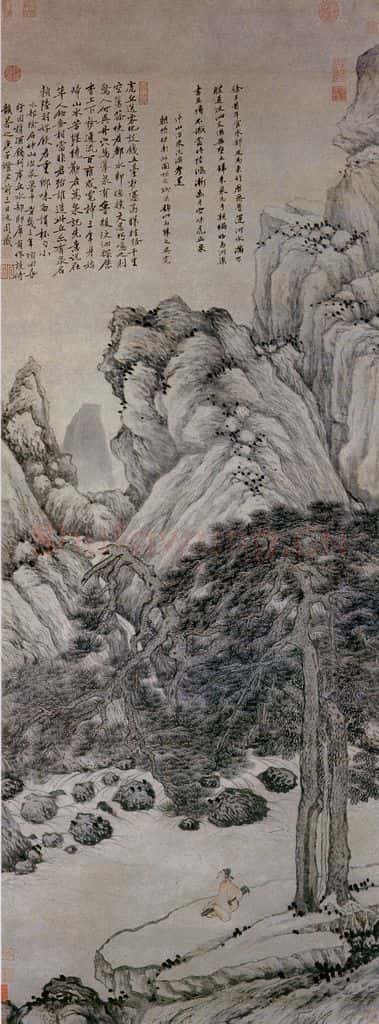 不明 沈周《虎丘送客图》书画作品