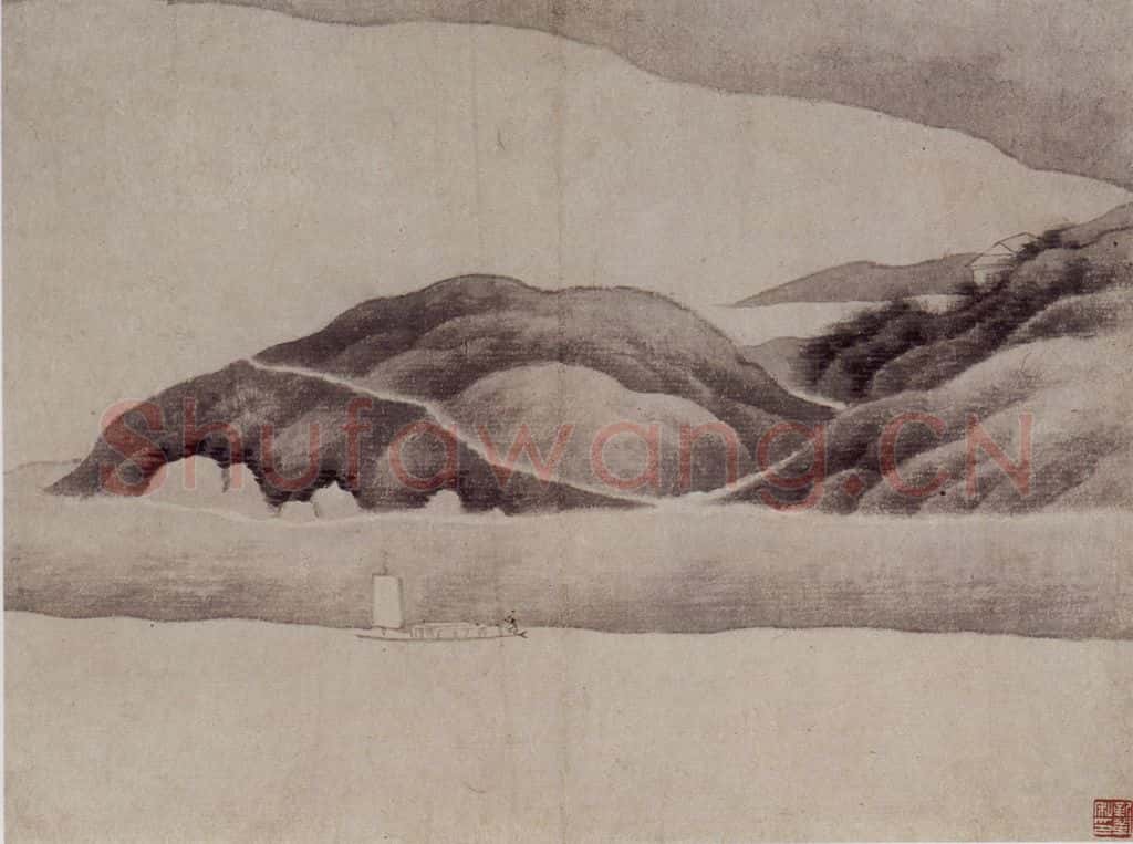 1657 龚贤《山水册》书画作品