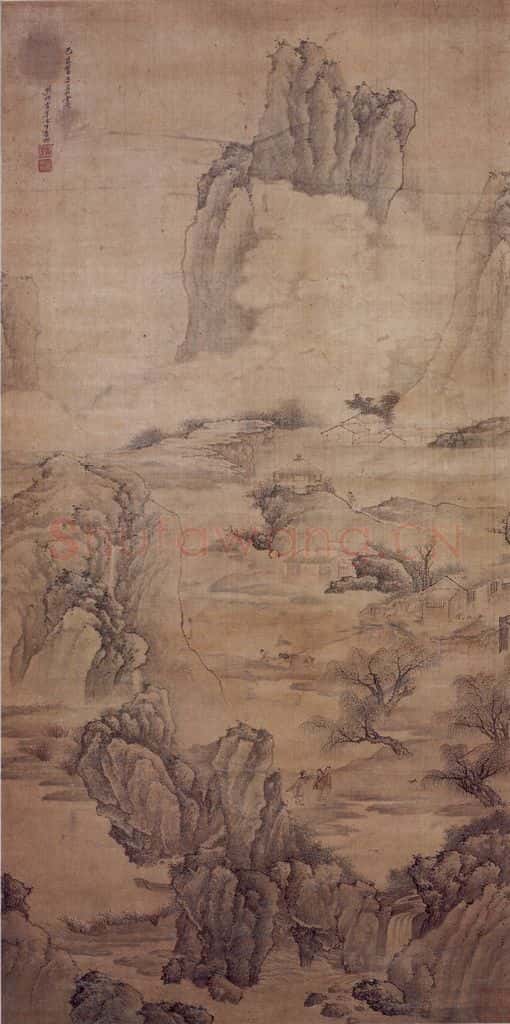 明末清初 樊圻《桃源图》书画作品
