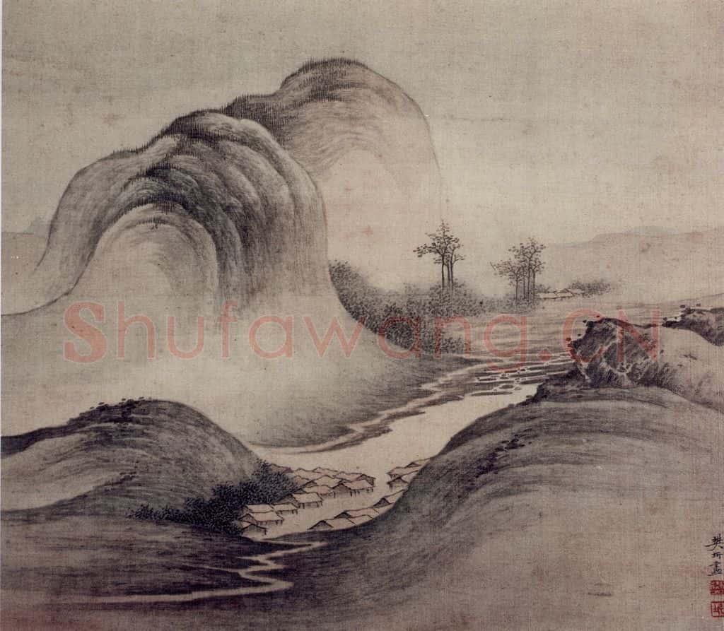 明末清初 樊圻《山水册》书画作品