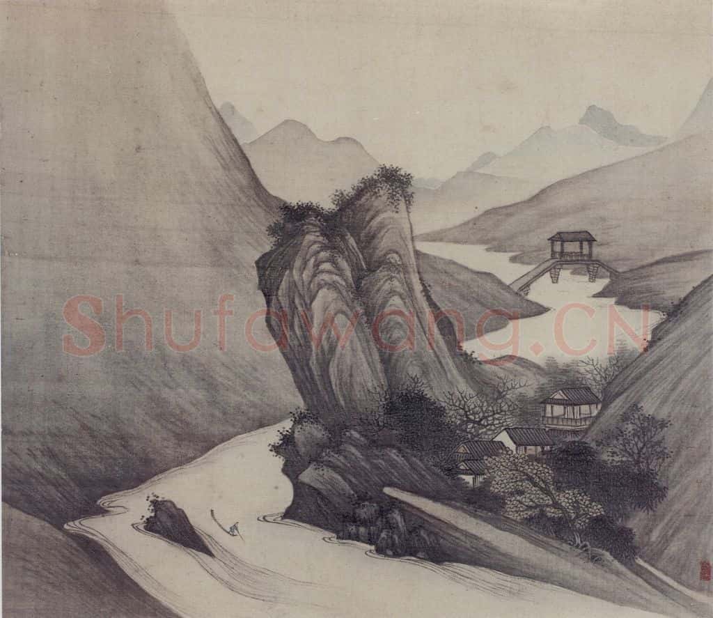明末清初 樊圻《山水册》书画作品