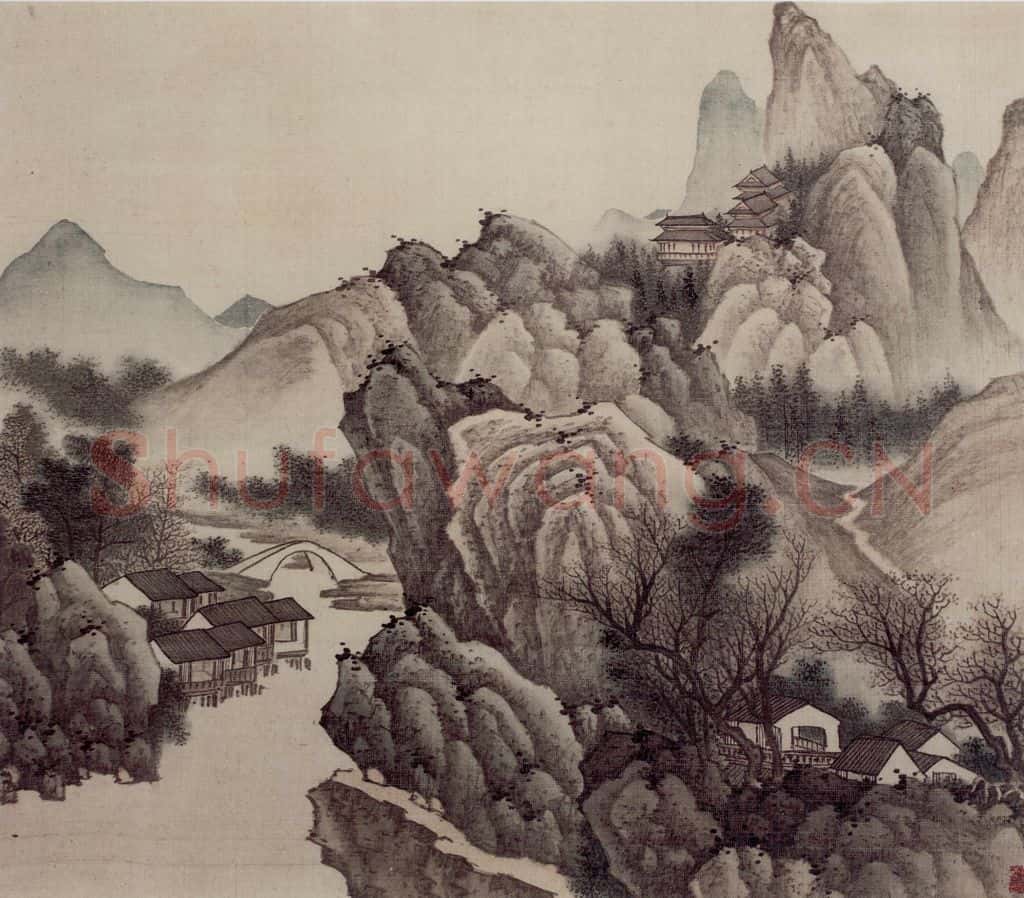明末清初 樊圻《山水册》书画作品