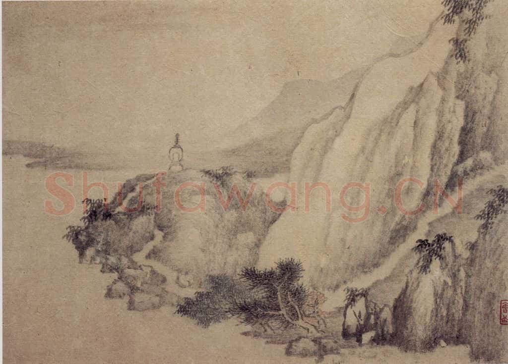1687 樊圻《山水册》书画作品