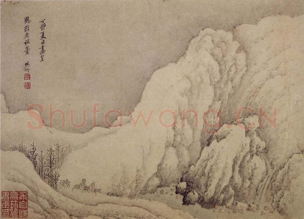 1687 樊圻《山水册》书画作品