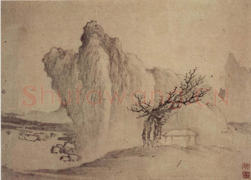 1687 樊圻《山水册》书画作品