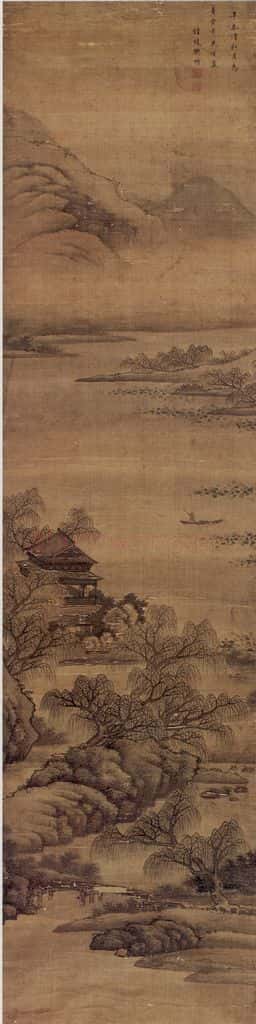 明末清初 樊圻《山水条屏》书画作品