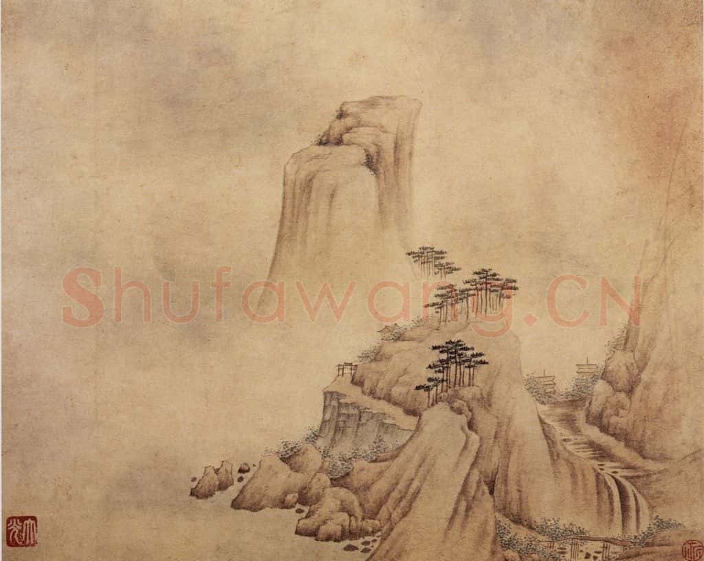 明末清初 樊圻《山水册》书画作品