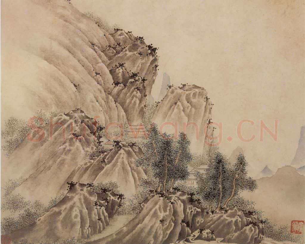 明末清初 樊圻《山水册》书画作品