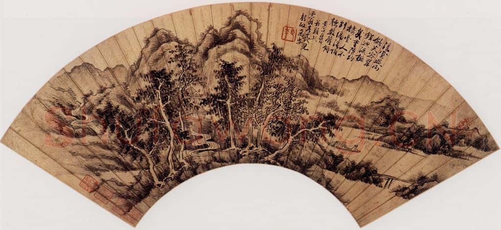 1672 高岑《金陵八家扇面》书画作品