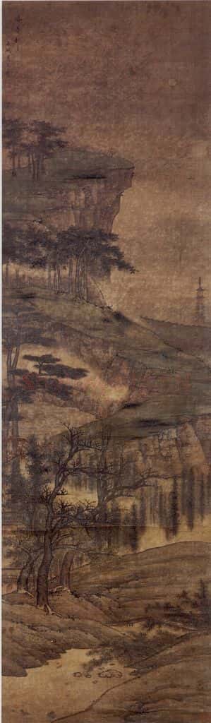 明末清初 高岑《凤台秋月图》书画作品