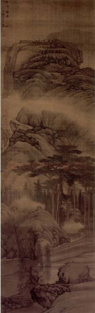 明末清初 高岑《天印樵歌图》书画作品