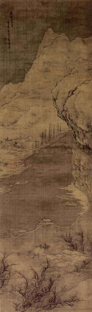 明末清初 邹喆《石城雯雪图》书画作品