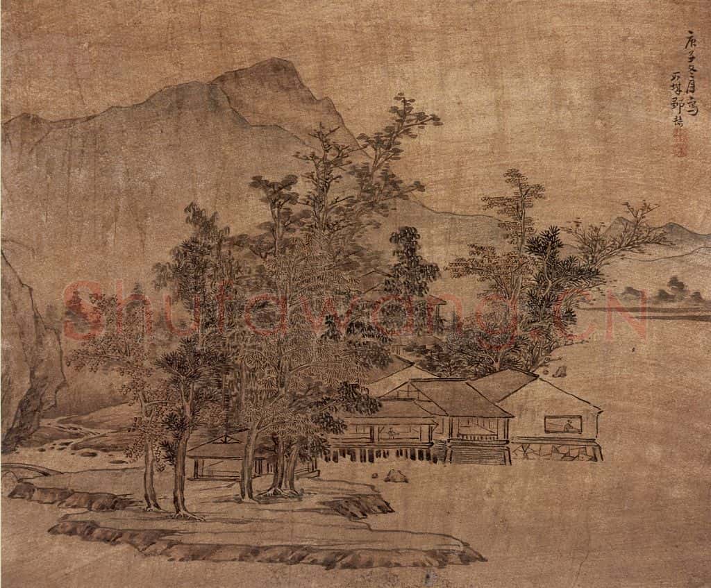 1660 邹喆《山水》书画作品