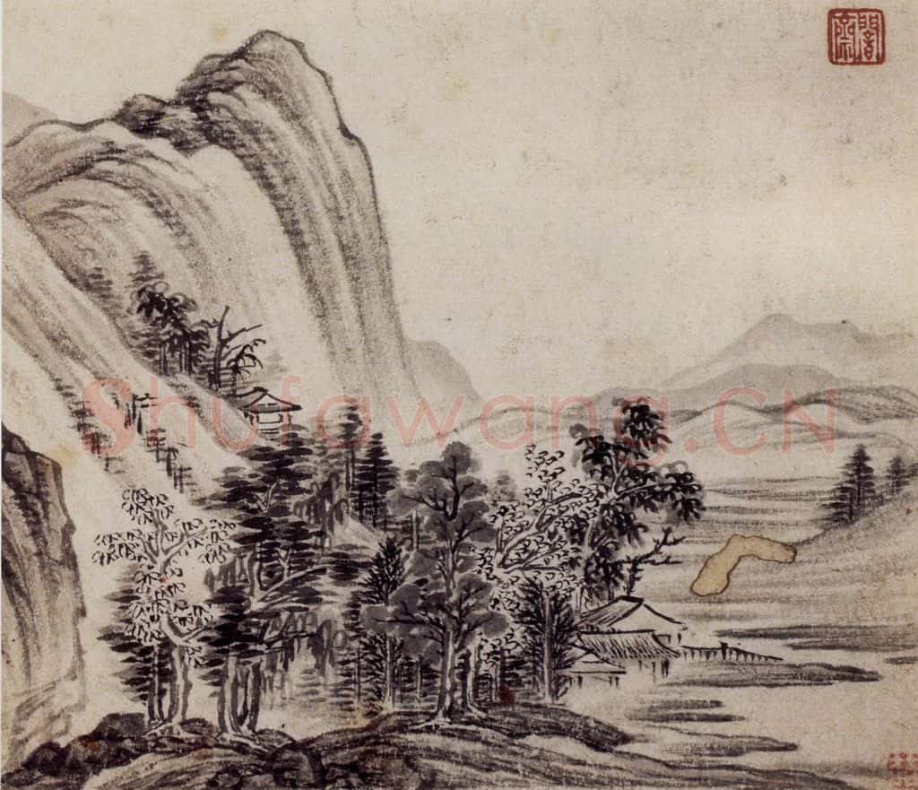 明末清初 邹喆《山水册》书画作品