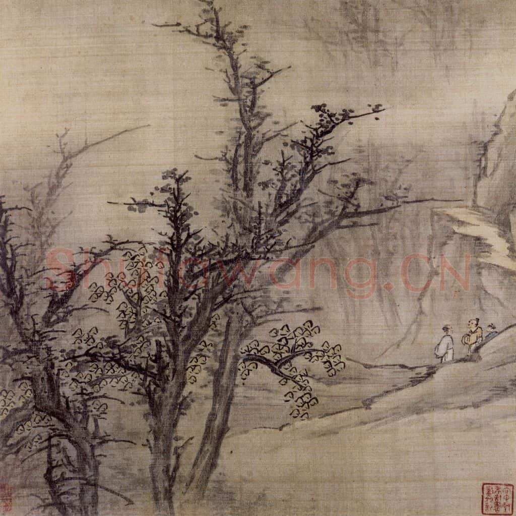 明末清初 邹喆《山水册》书画作品