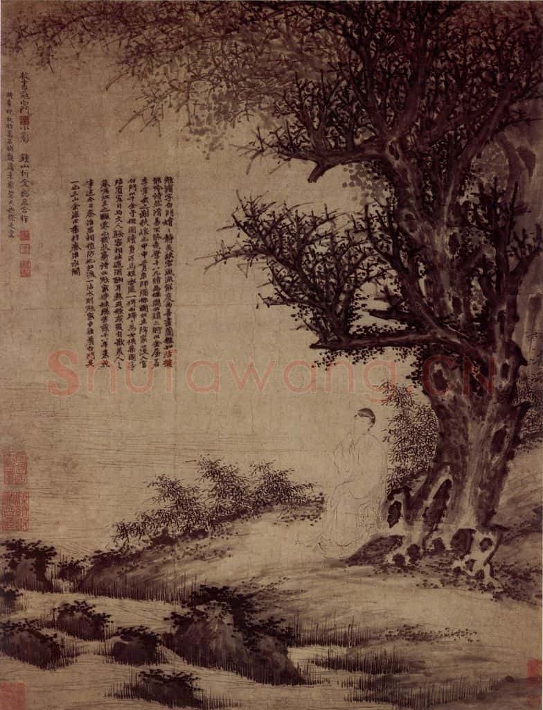 1651 吴宏《寇眉像》书画作品