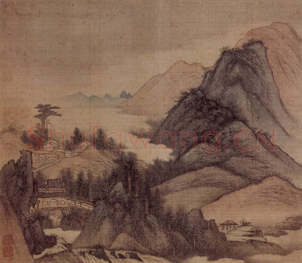 明末清初 吴宏《山水册》书画作品