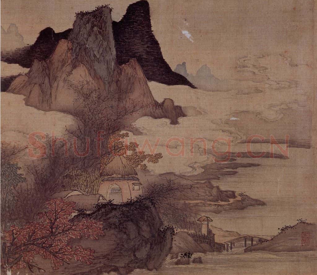 明末清初 吴宏《山水册》书画作品