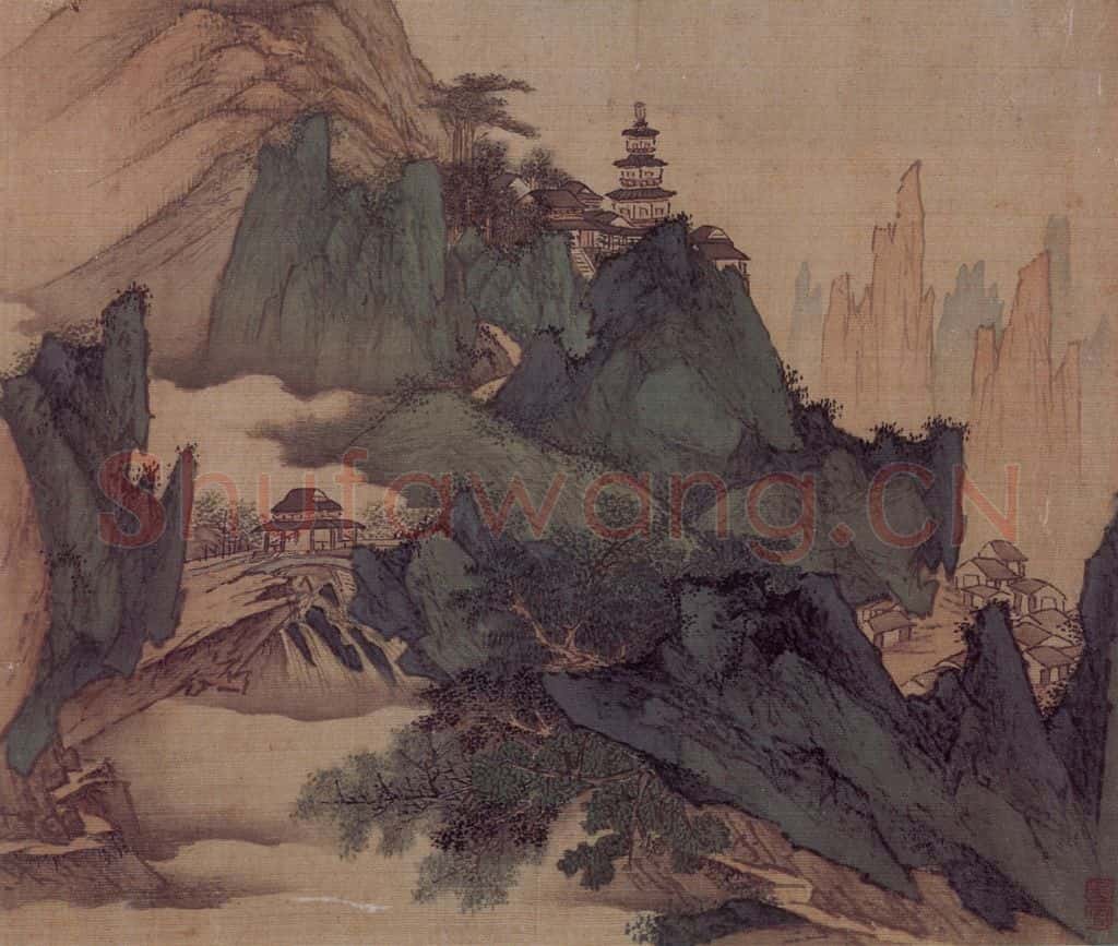 明末清初 吴宏《山水册》书画作品