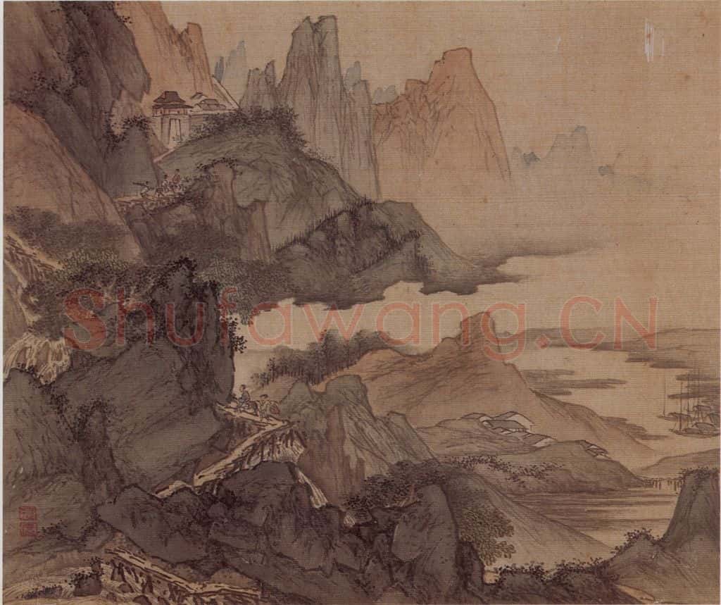 明末清初 吴宏《山水册》书画作品