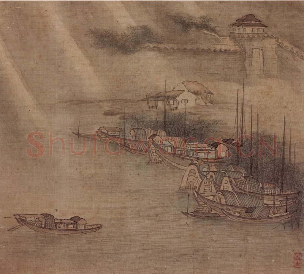 明末清初 吴宏《山水册》书画作品