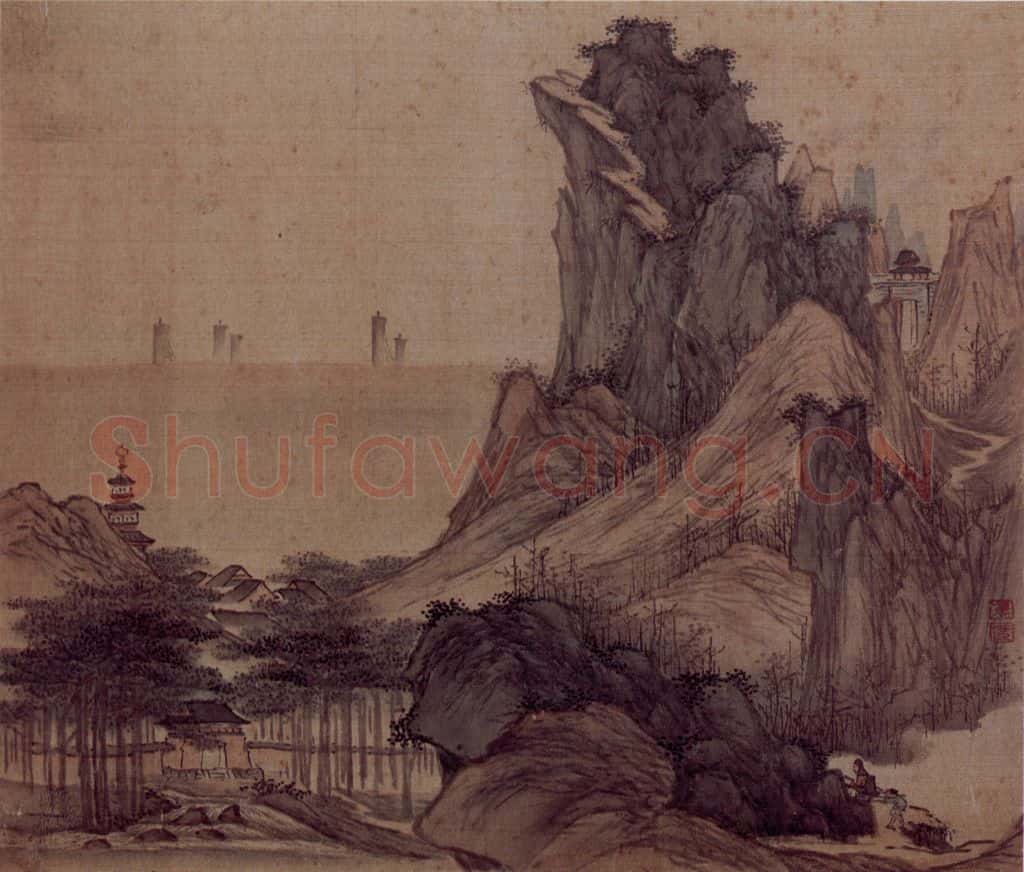 明末清初 吴宏《山水册》书画作品