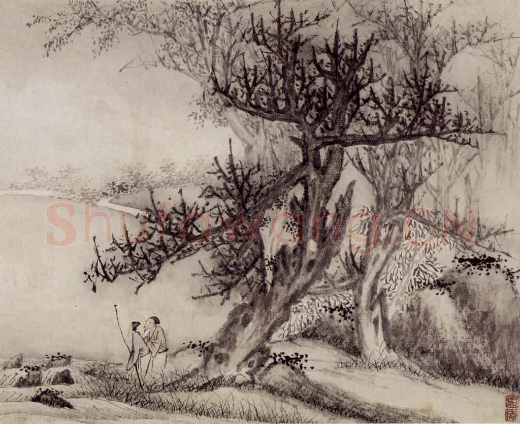 明末清初 吴宏《山水》书画作品