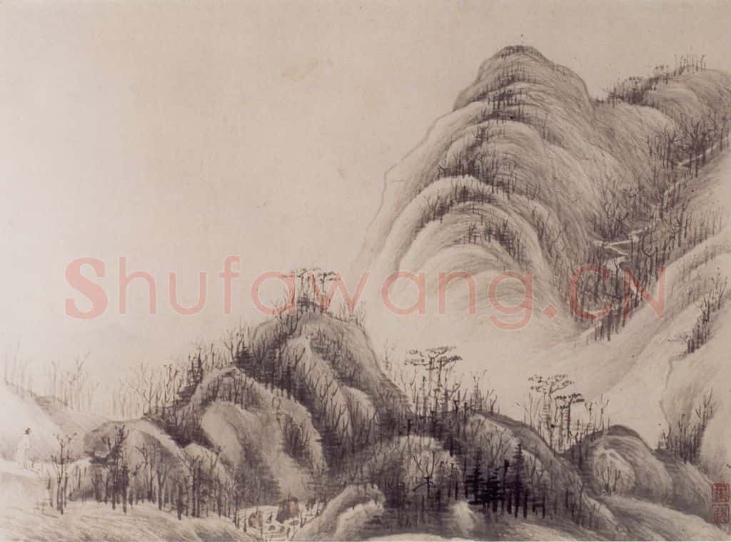 1647 叶欣《山水册》书画作品