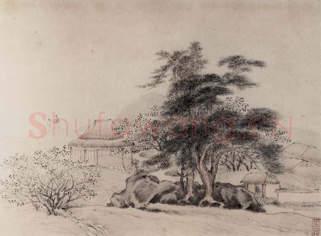 1647 叶欣《山水册》书画作品