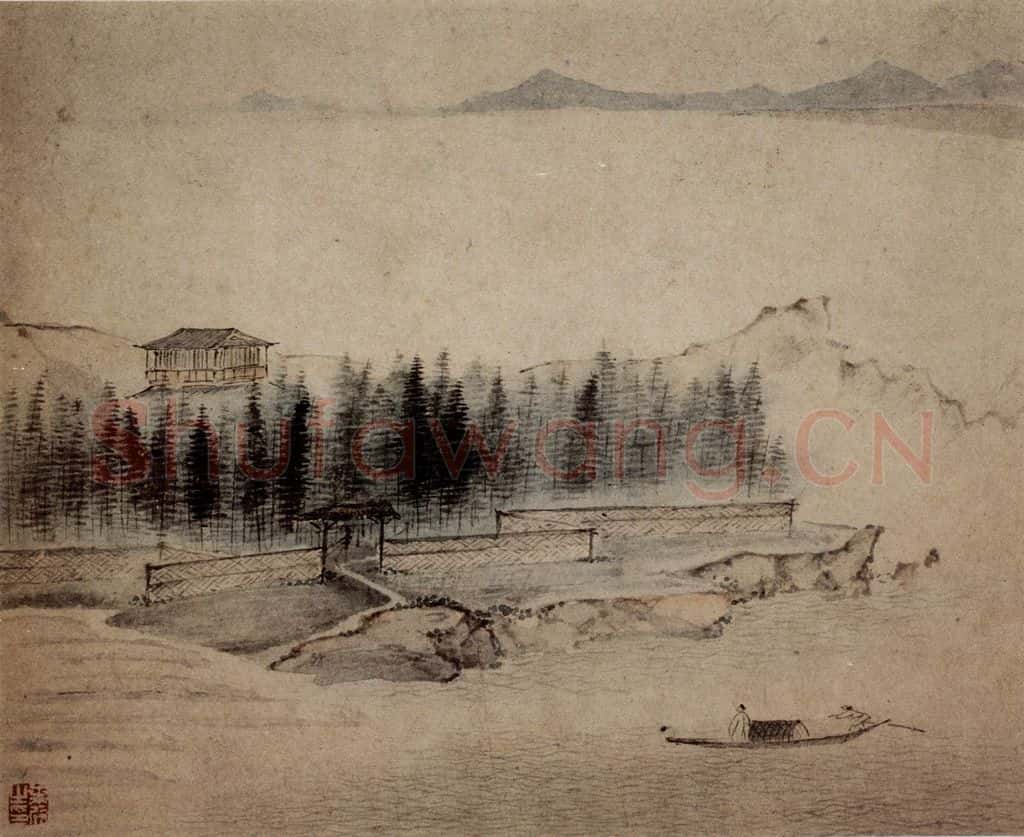 1657 叶欣《山水册》书画作品