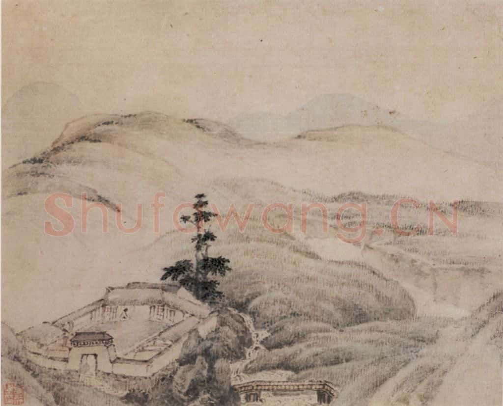 1657 叶欣《山水册》书画作品