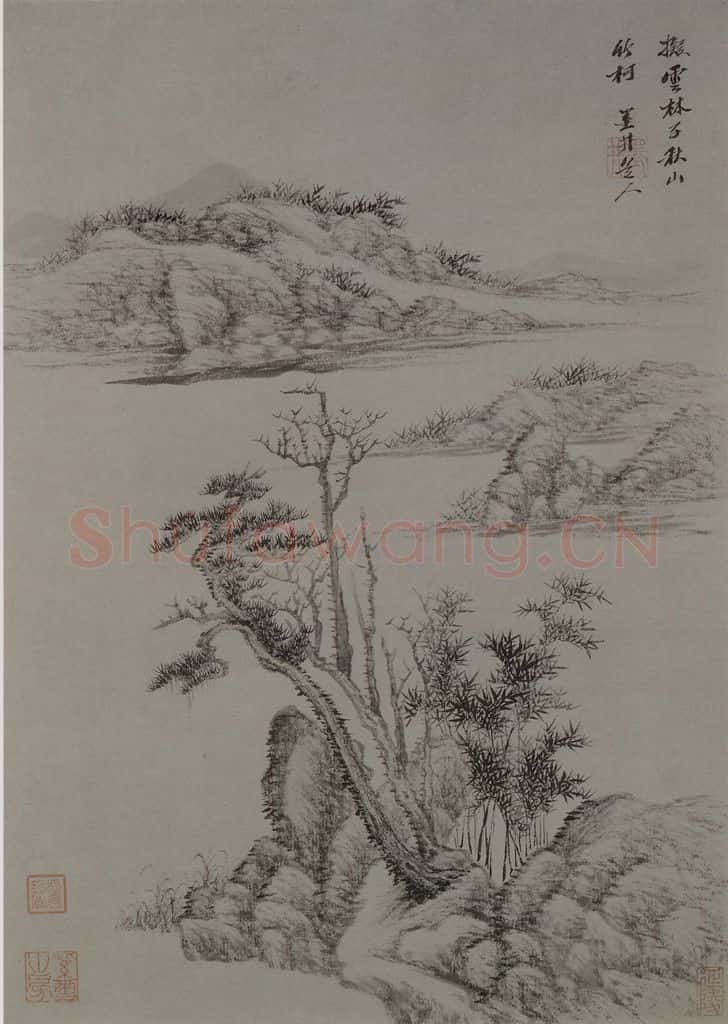 清 吴历《仿古山水册》书画作品