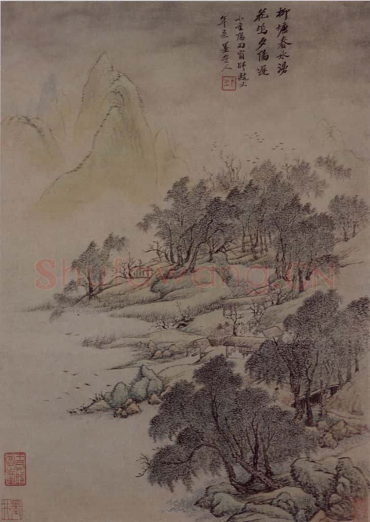 清 吴历《仿古山水册》书画作品