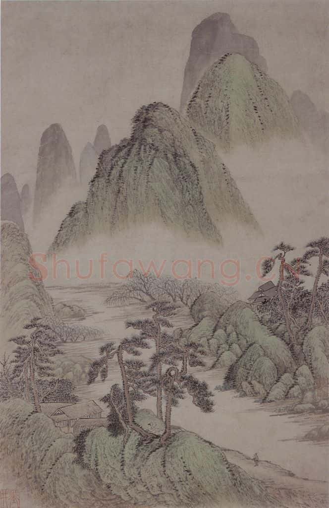 清 吴历《仿古山水册》书画作品